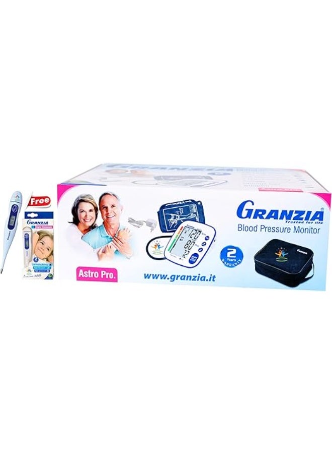 Granzia Complete Home Health Monitoring Kit - High Precision Digital Blood Pressure Monitor with Original Power Adapter and Digital Medical Thermometer - Image 2